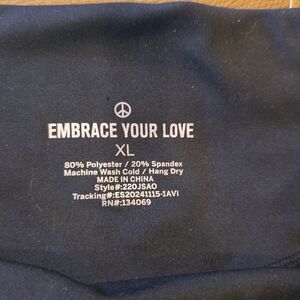 Embrace Your Love Black shorts XL